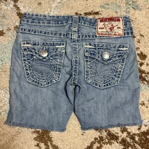 True Religion Joey Super T Cut Off Shorts Womens Size 28 Y2K